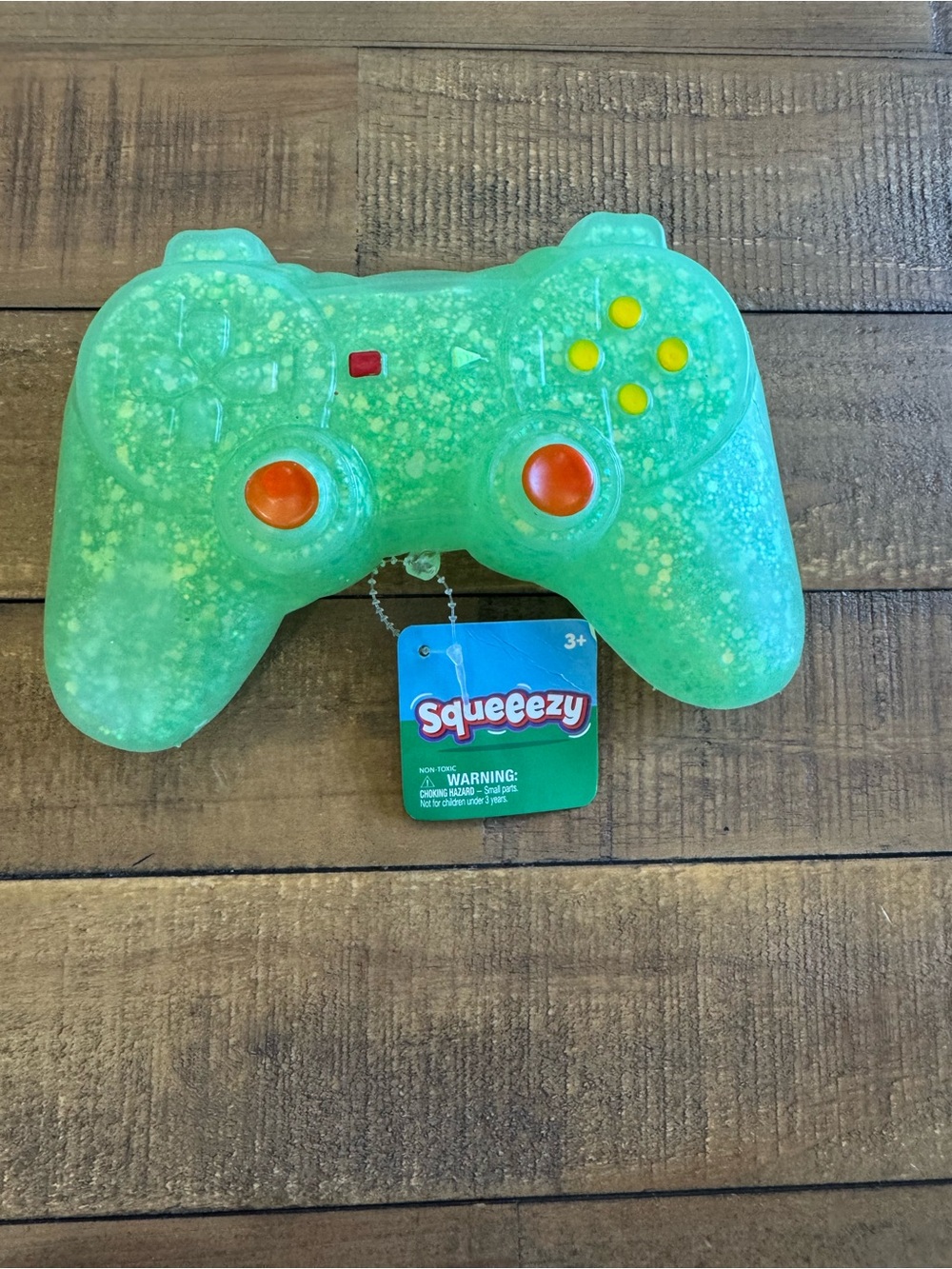 Squeezy Video Game Controller Squishy – Green Glitter – NEW WITH TAGS